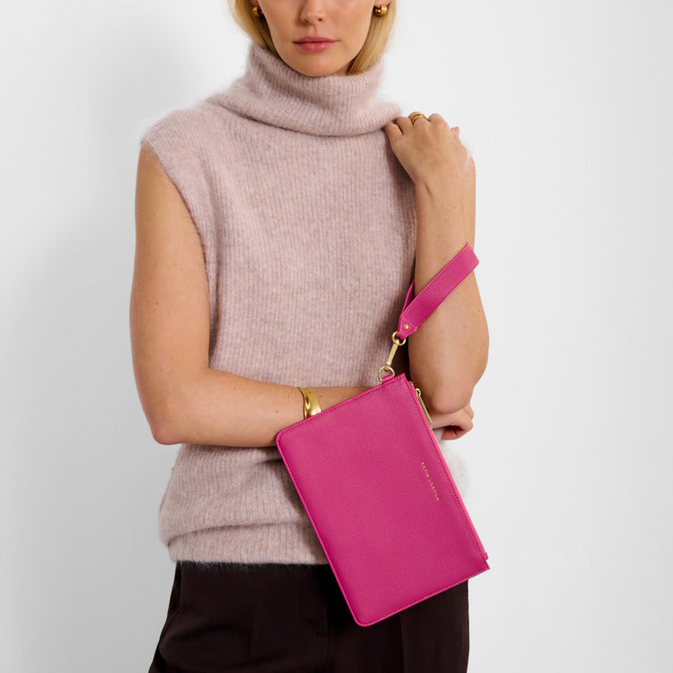Hallie Wristlet Pouch Fuchsia