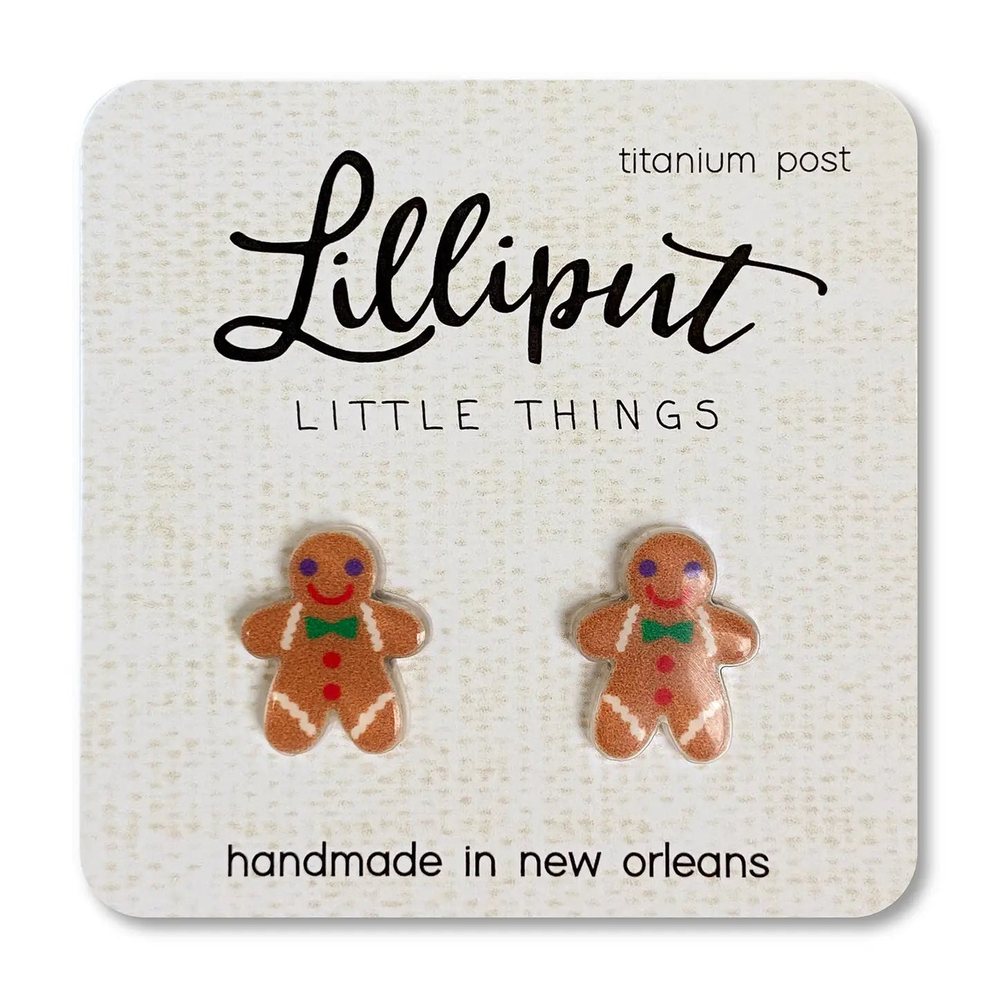 Lilliput Gingerbread Man Earrings