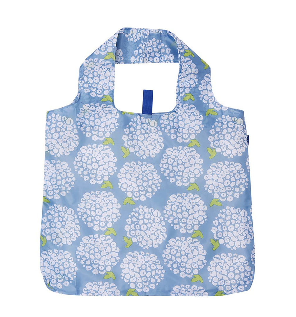 Hydrangea Blossoms Blu Bag in a Pouch