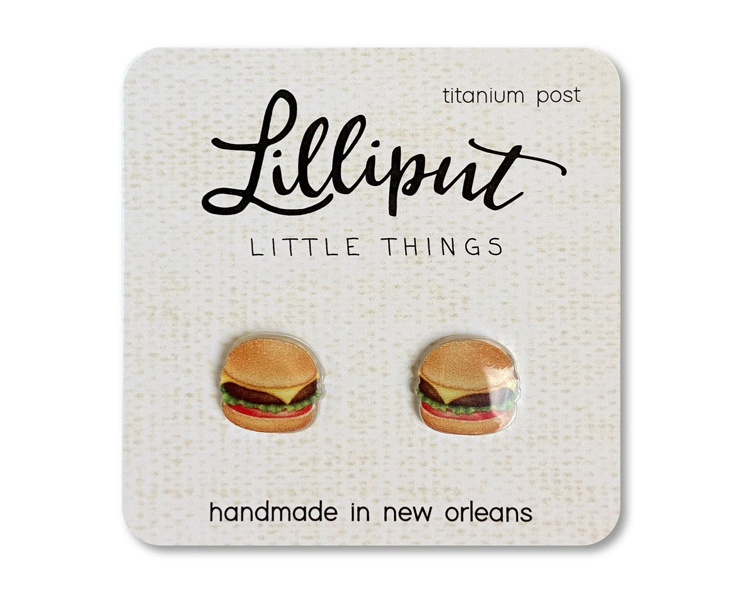 Lilliput Cheeseburger Earrings