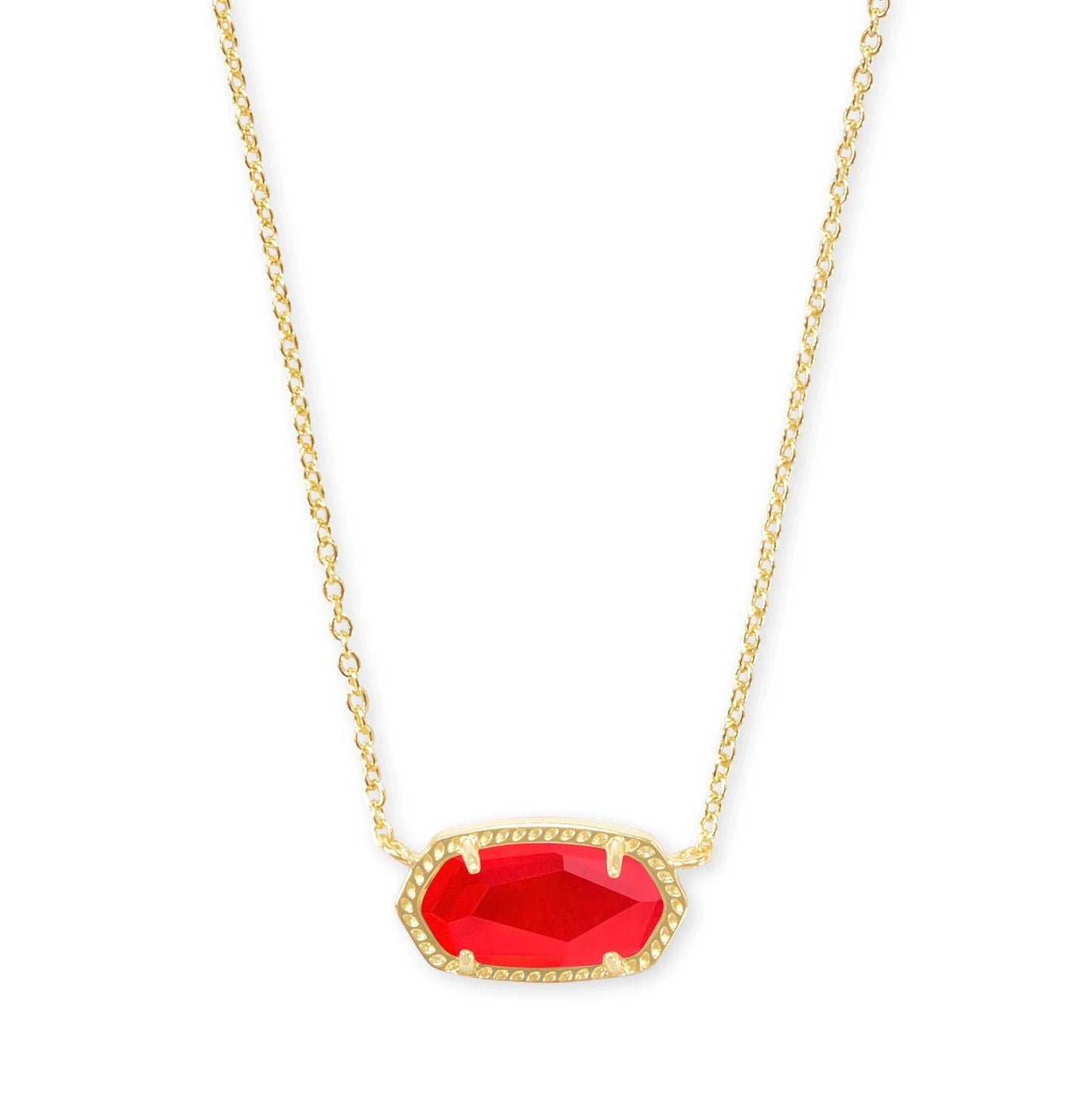 Elisa July Birthday Gold Necklace Red Illusion