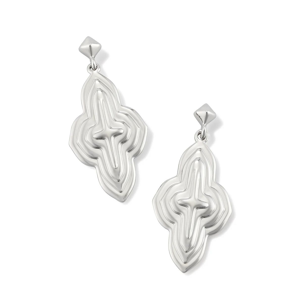 Abbie Drop Earrings Silver Metal