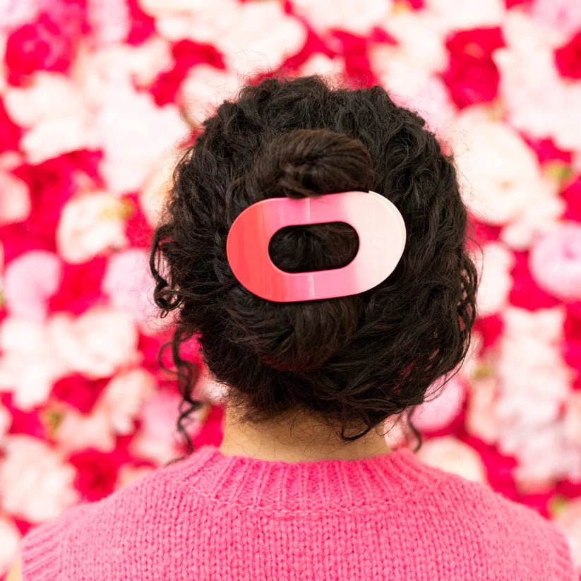 Teleties Large Flat Round Clip Kiss & Tell