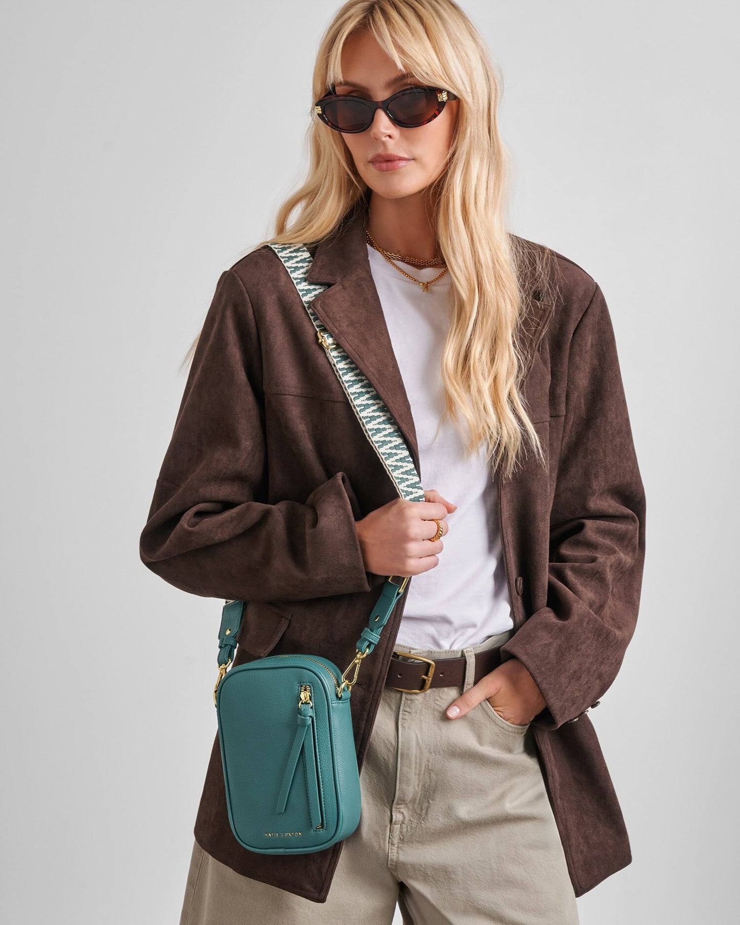 Hallie Small Crossbody Bag Teal
