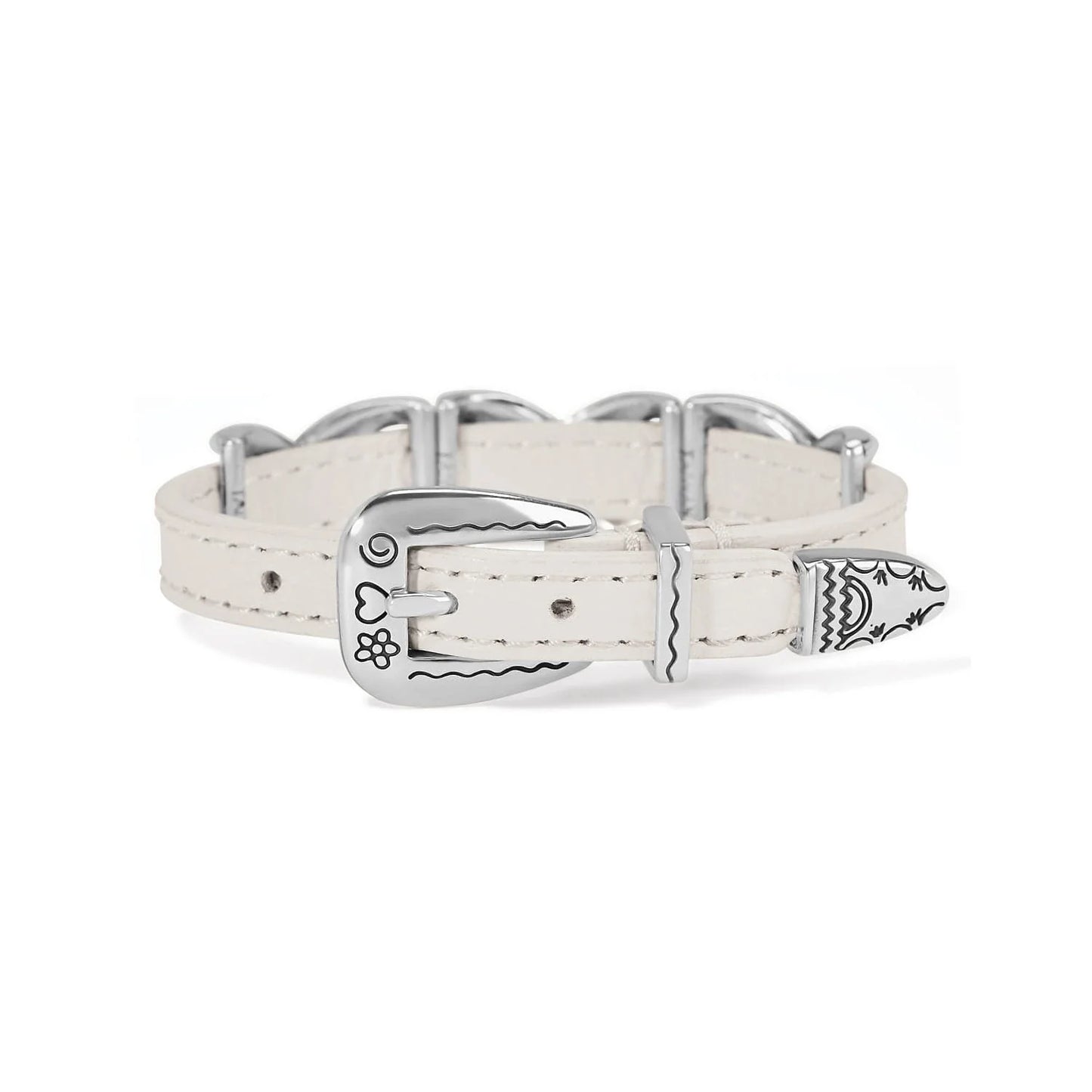 Kriss Kross Etched Bandit Bracelet White