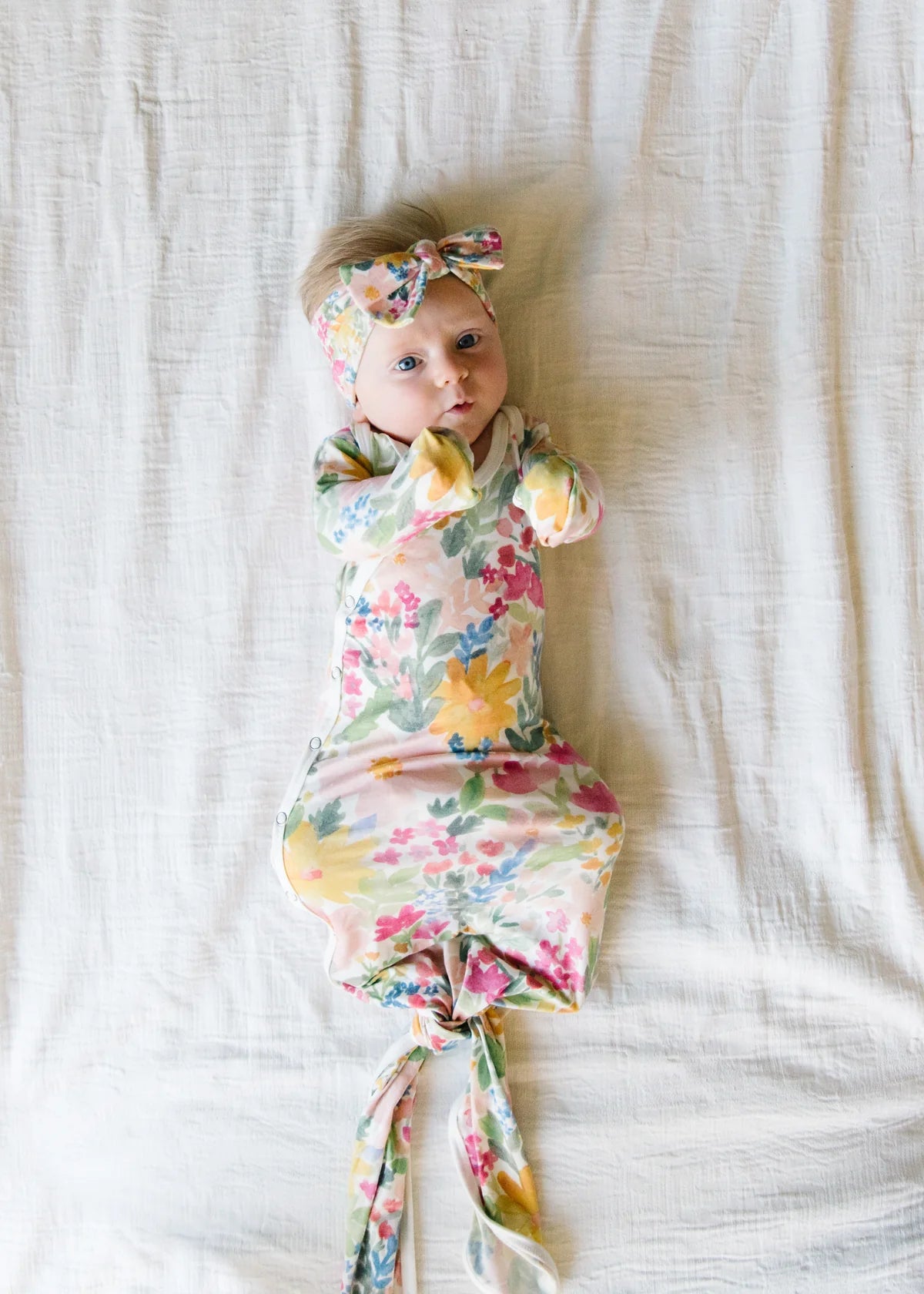 Newborn Knotted Gown Lark