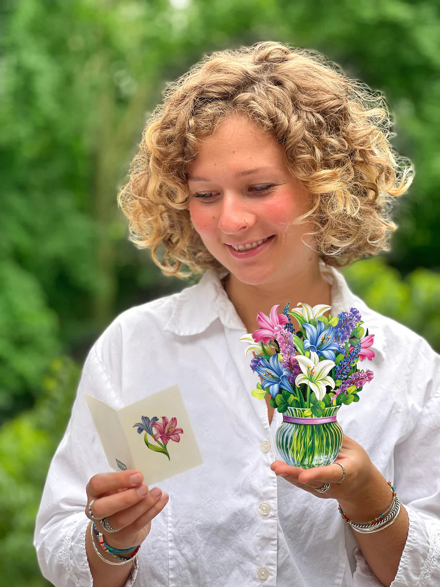 Mini Lilies & Lupines Pop-up Card