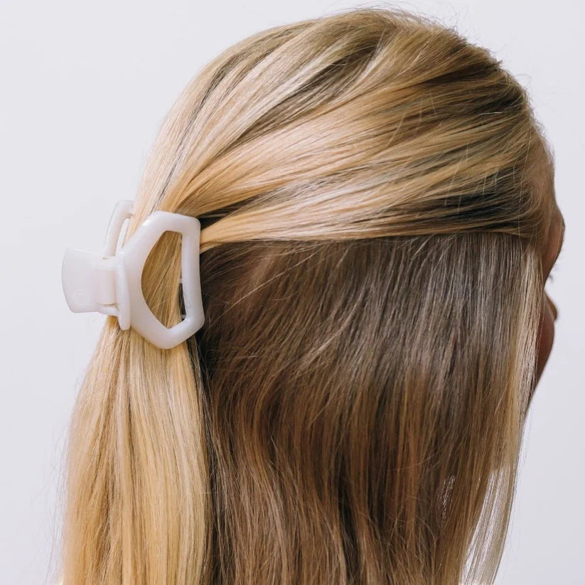 Coconut White Petite Open Hair Clip