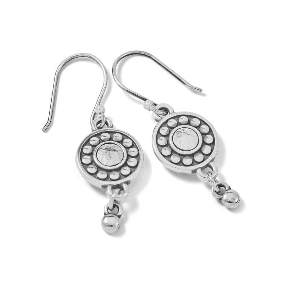 Pebble Dot Medali Reversible French Wire Earrings September-Sapphire