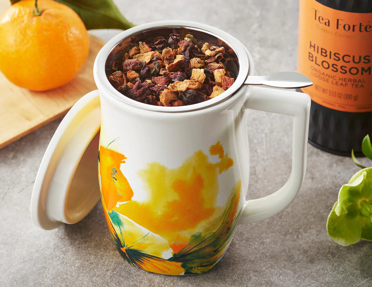 Fiore Steeping Cup Wild Poppy with Infuser
