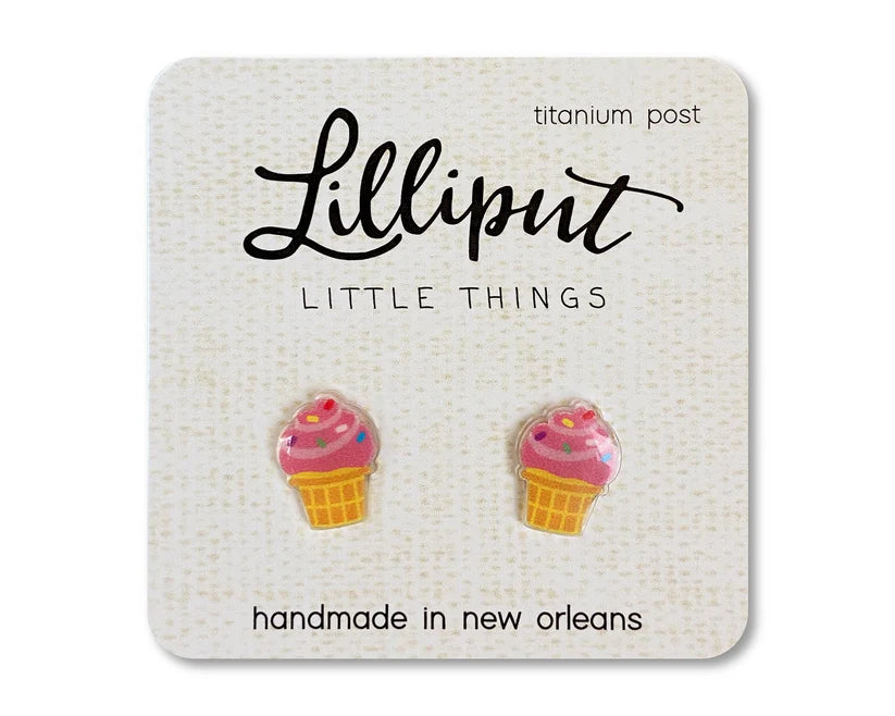 Lilliput Ice Cream Cone Earrings