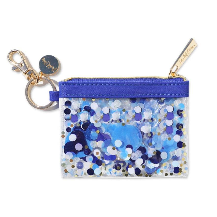 True Blue Confetti Keychain Coin Purse