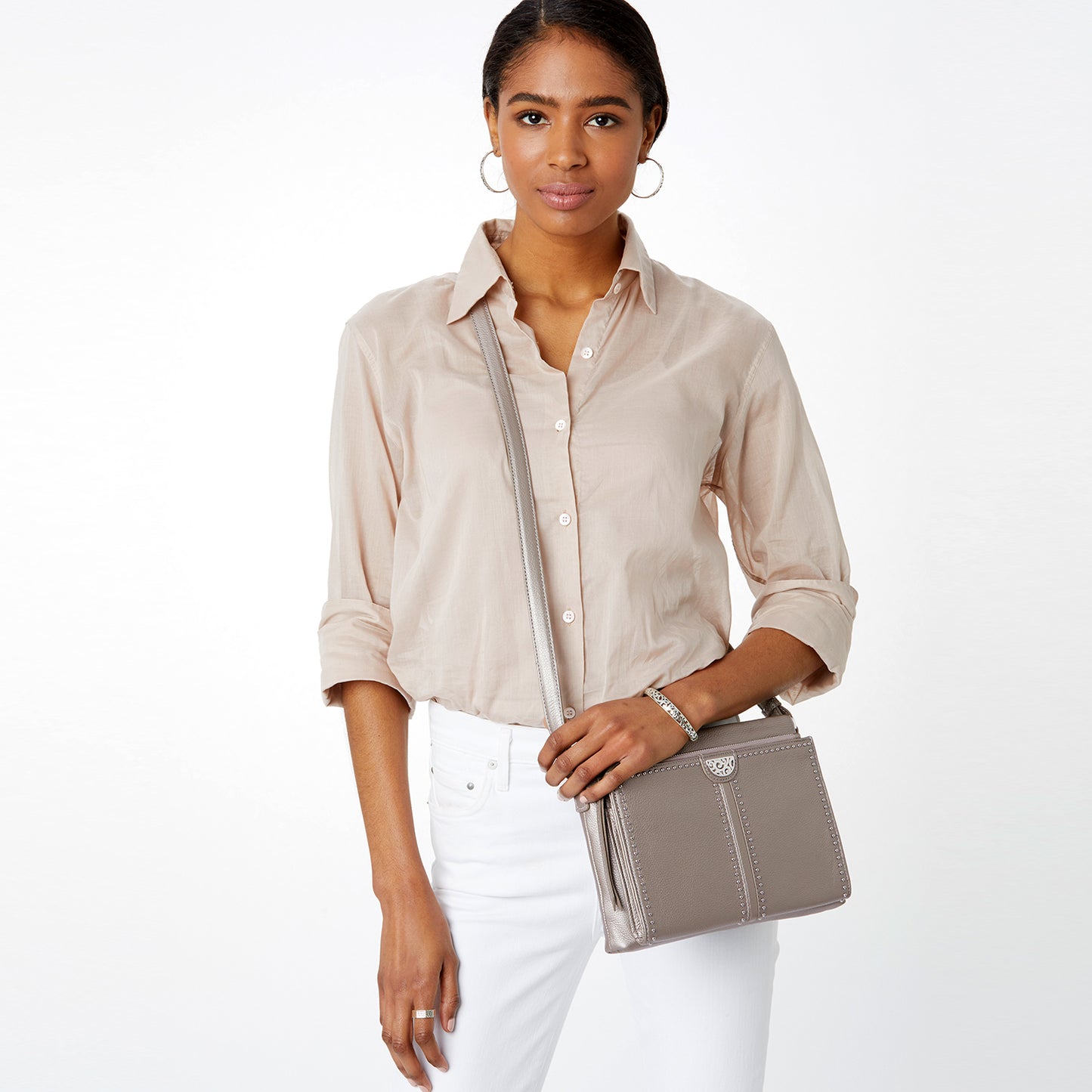 Jagger Cross Body Organizer Zinc Pearl