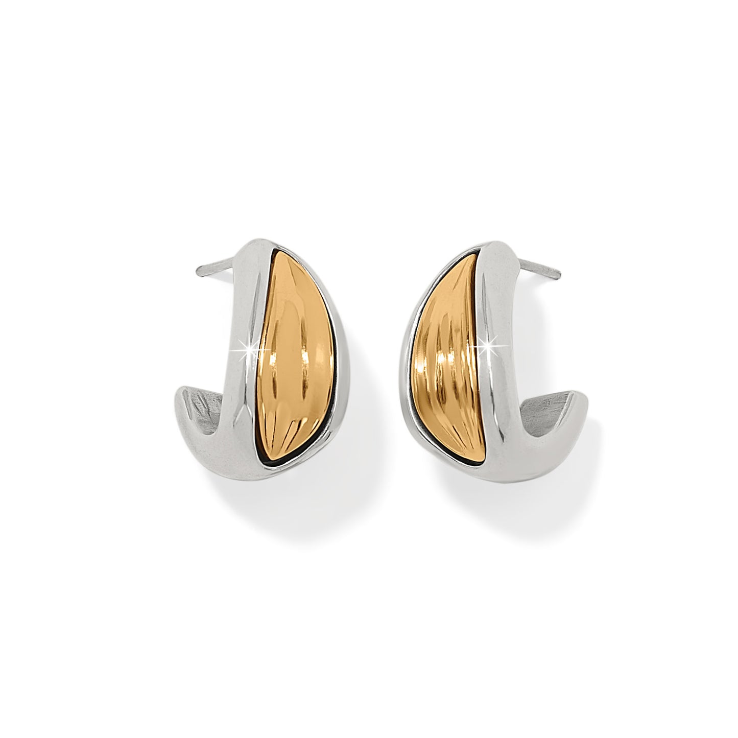 Cascade Hoop Earrings Two Tone