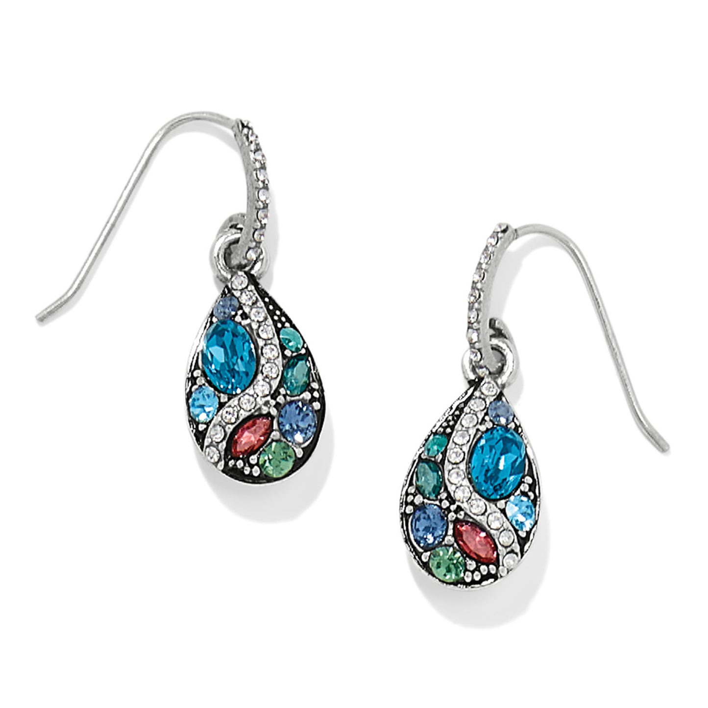 Trust Your Journey French Wire Earrings Silver-Blues