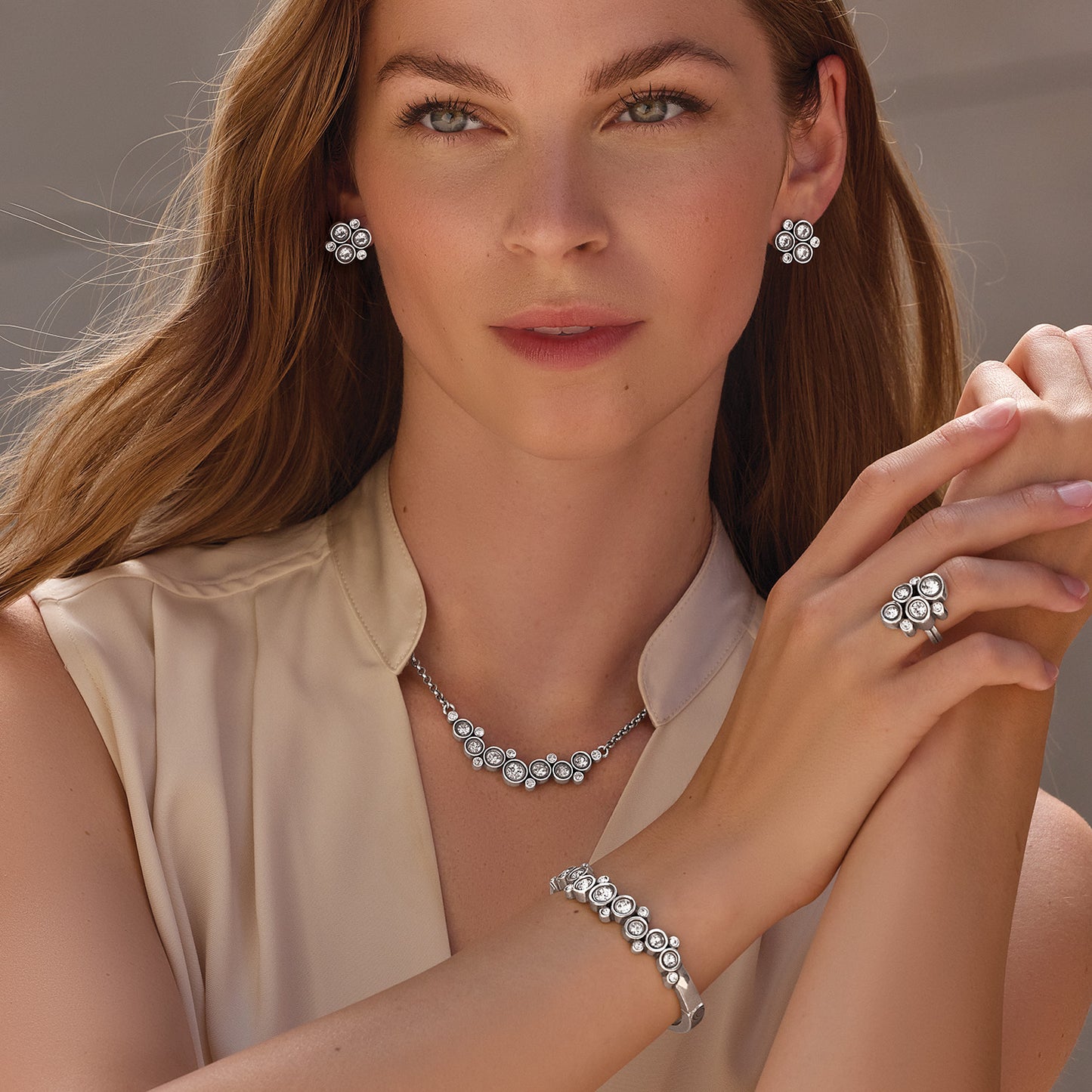 Constella Hinged Bangle Crystal