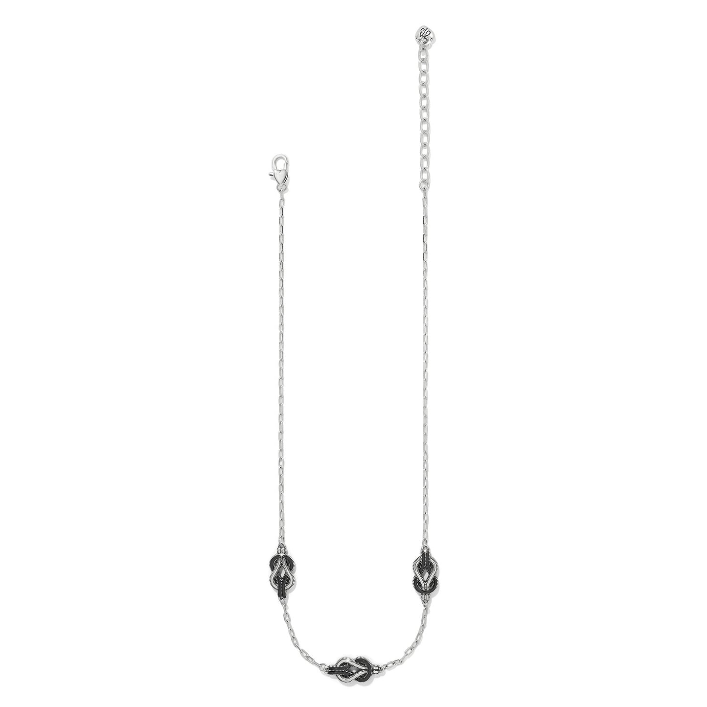 Interlok Harmony Trio Necklace Silver-Black