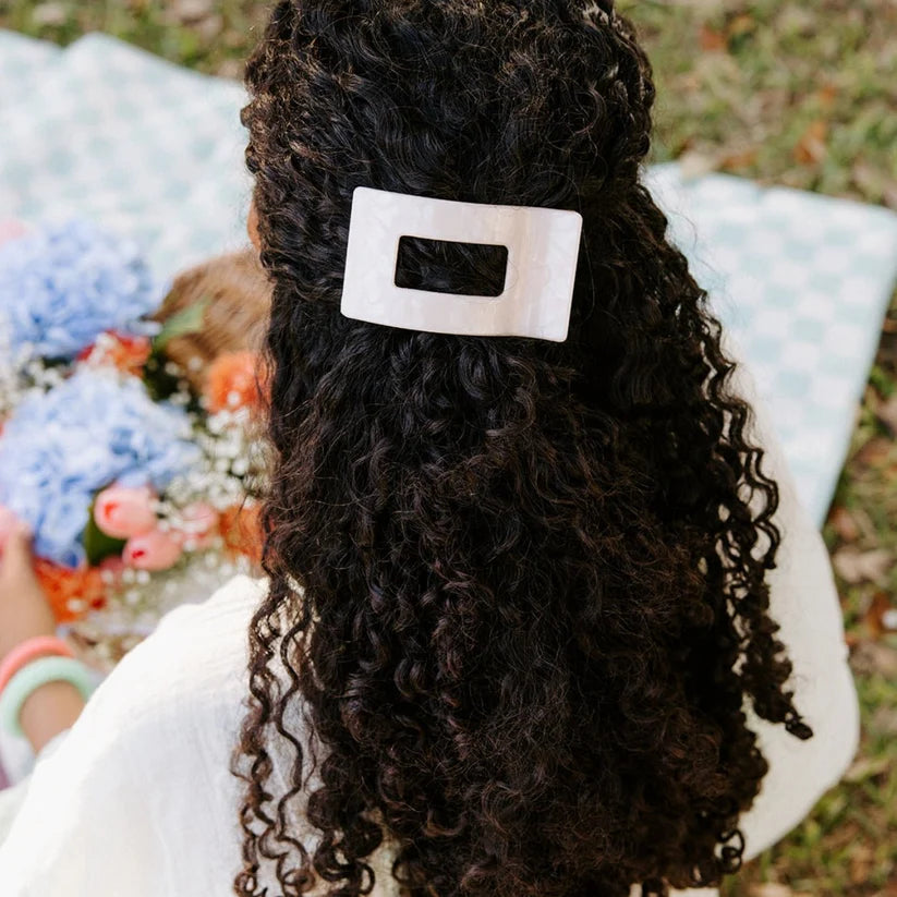 Teleties Small Flat Rectangle Hair Clip Soft Surf