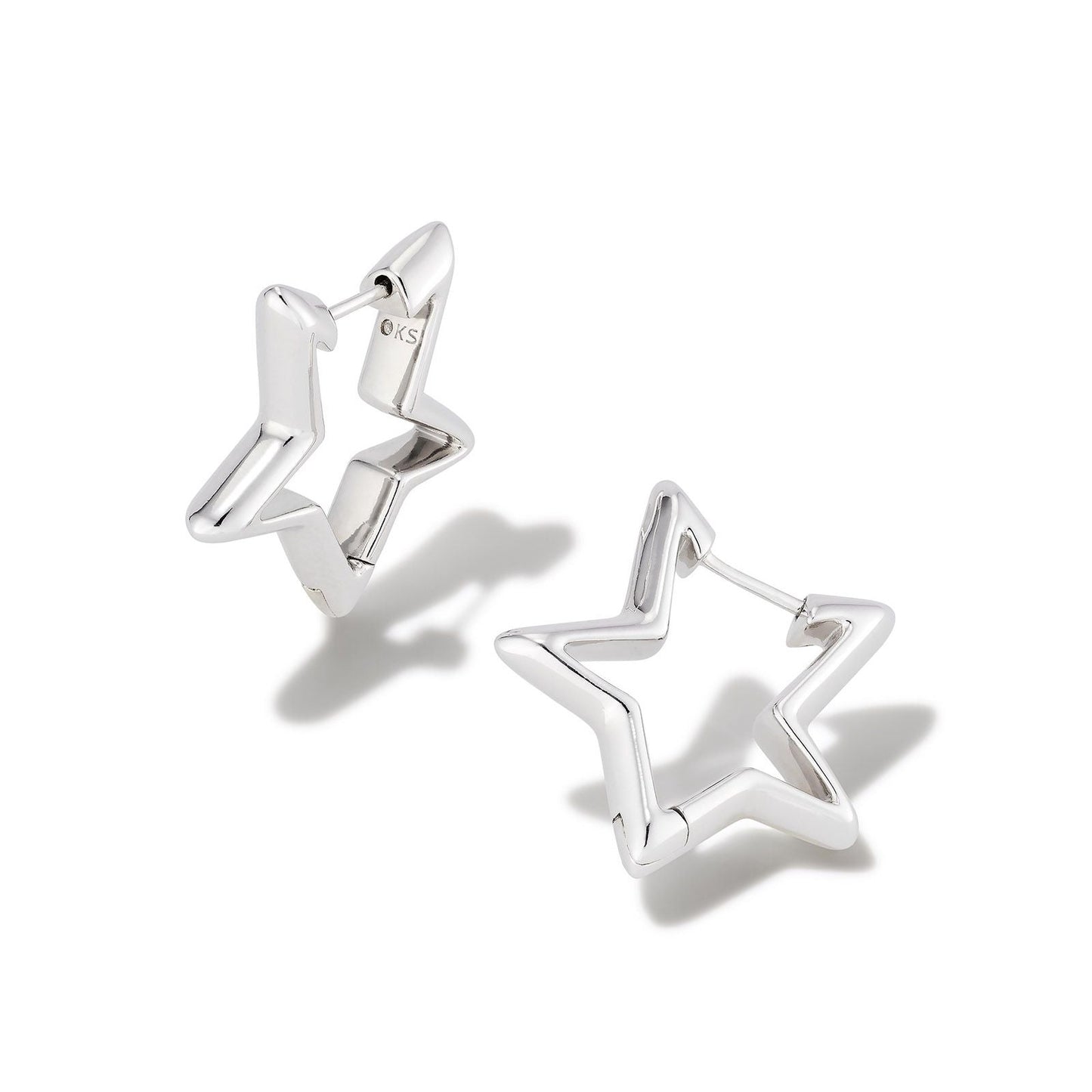 Star Huggie Earrings Silver