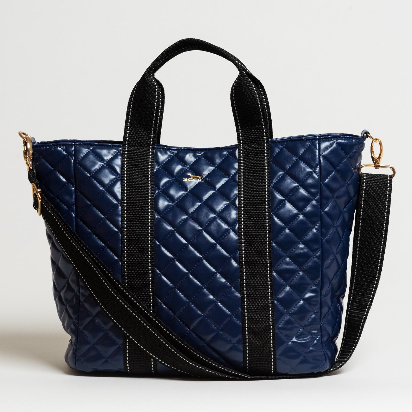 Scout Tote Bag On the Clock Navy Quilted