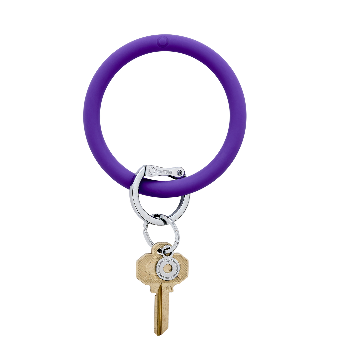 Silicone Big O Key Ring Violet