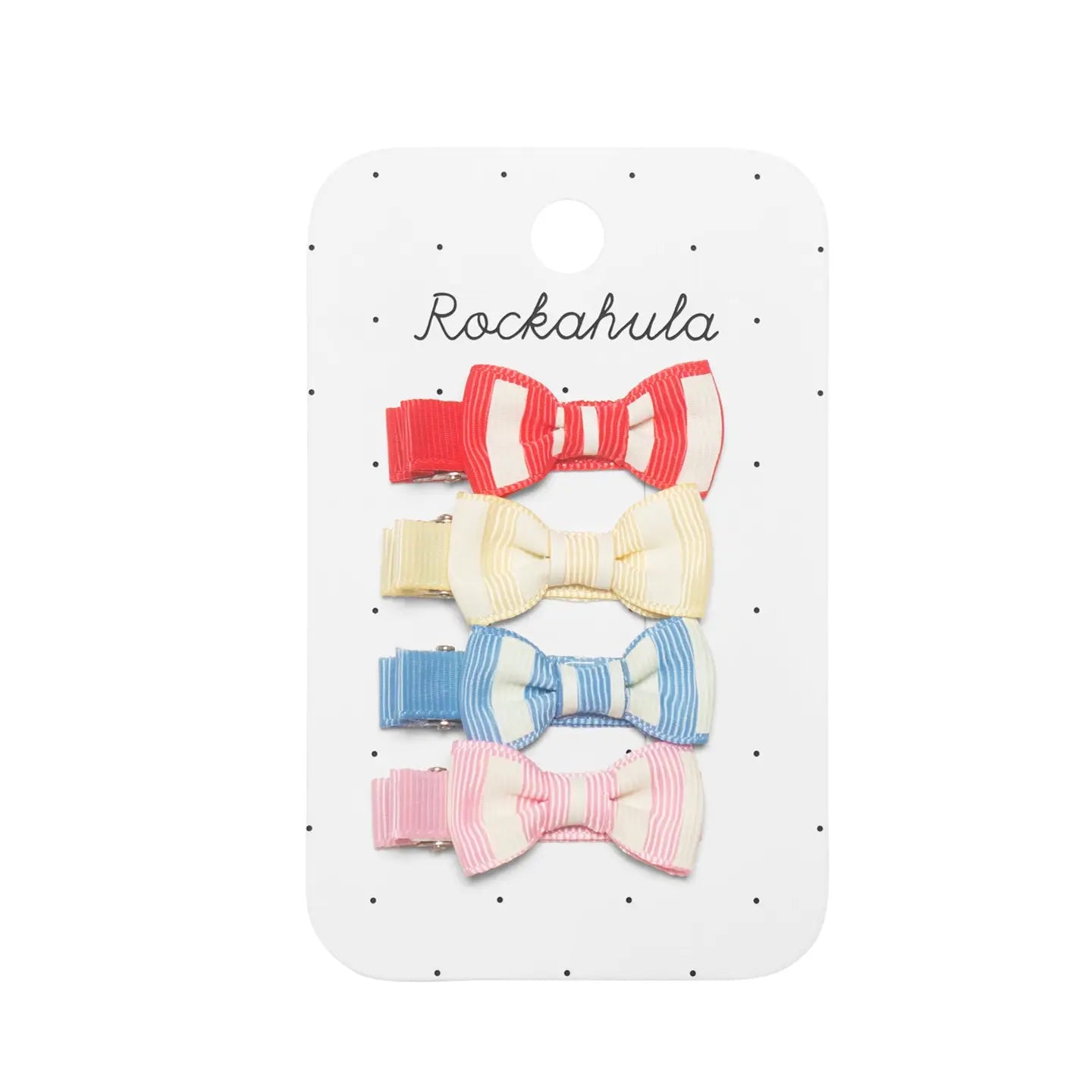 Vintage Seaside Mini Bow Clips