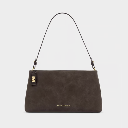 Orin Bitter Chocolate Twist Lock Small Shoulder Bag