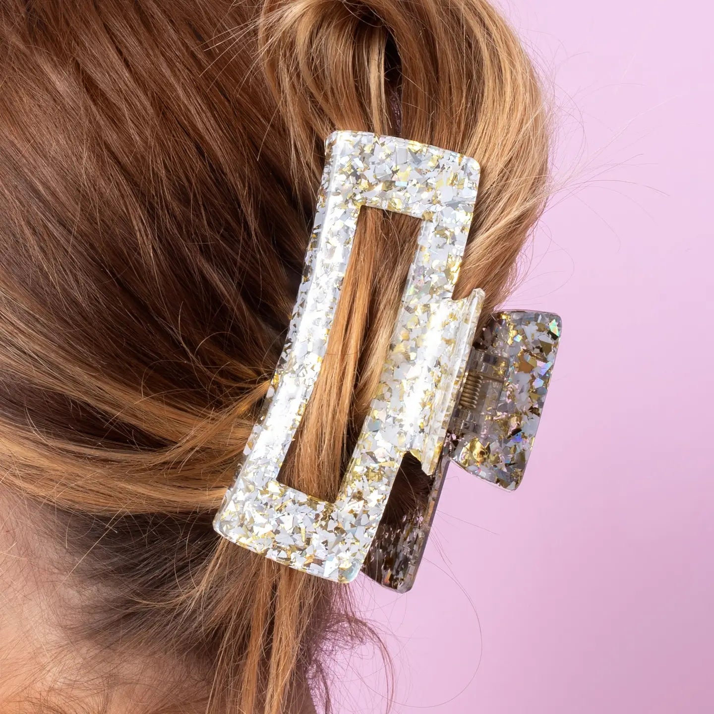Pearl Claw Hair Clip Large Confetti