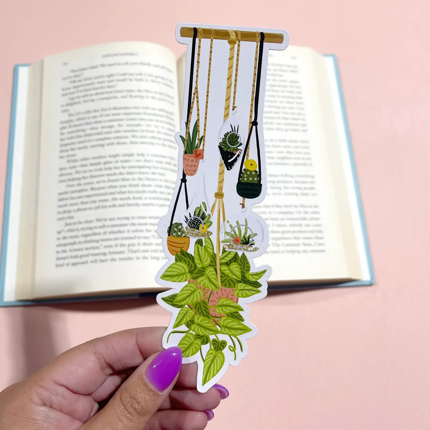 Hanging Plants Die Cut Bookmark