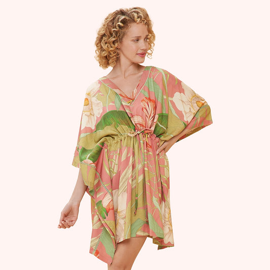 Beach Cover Up Delicate Tropical Candy
