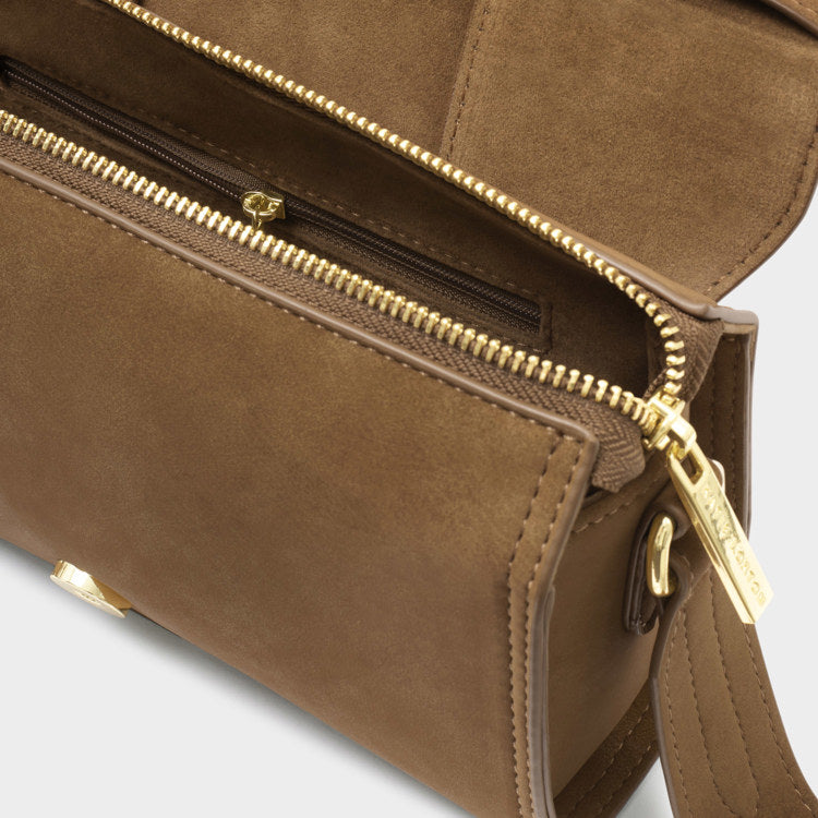 Taya Crossbody Bag Caramel Suedette