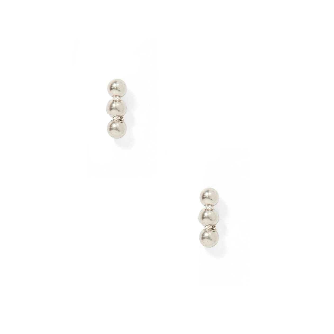 Micro Tally Silver Screwback Stud Earrings