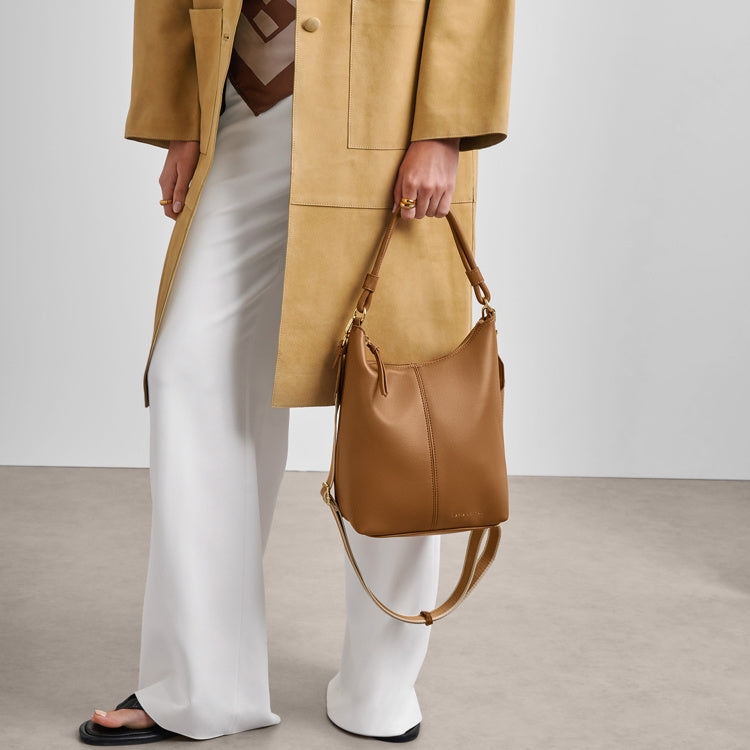 Hallie Satchel Bag Caramel
