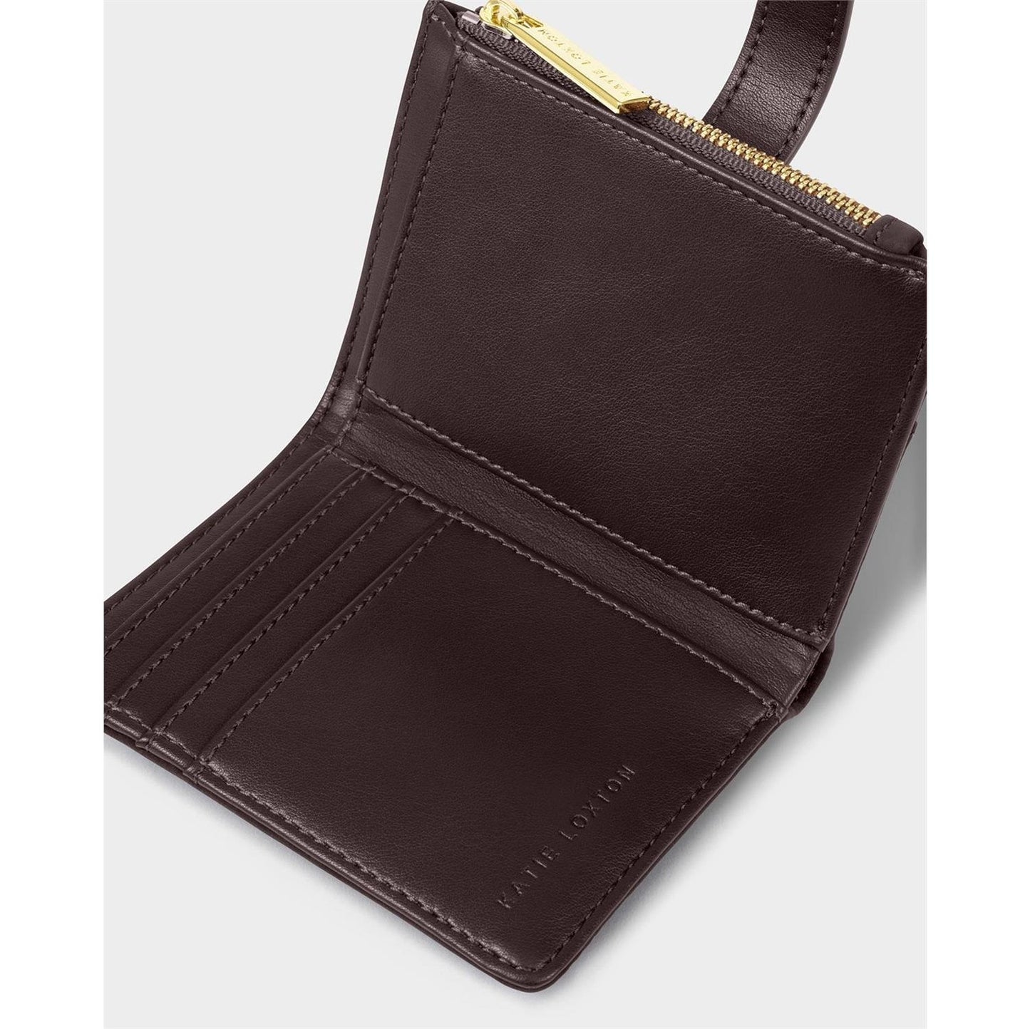 Orin Bitter Chocolate Suedette Twist Lock Wallet