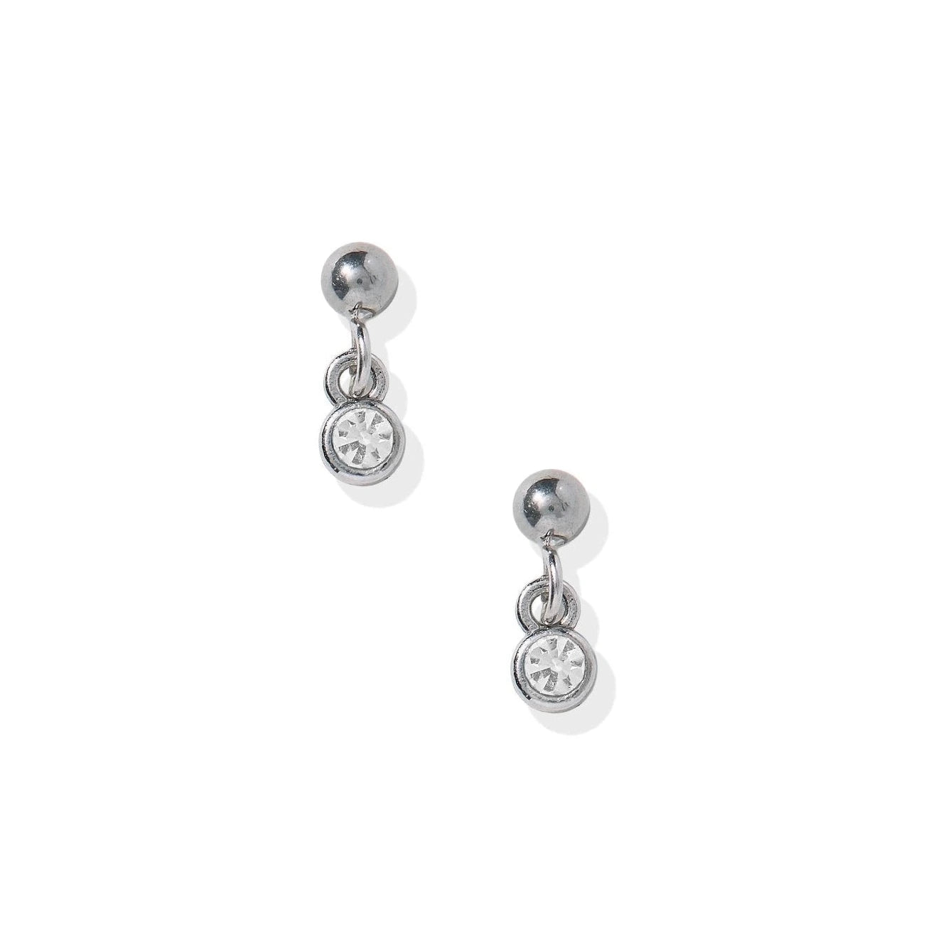 Millie Sparkle CZ Silver Screwback Stud Earrings