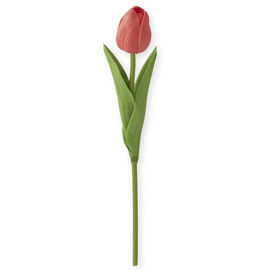 Coral Real Touch Mini Tulip 10.5" Stem