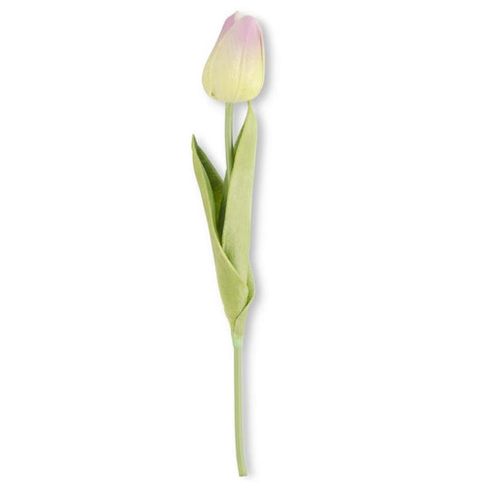 Green/Purple Real Touch Mini Tulip 10.5" Stem