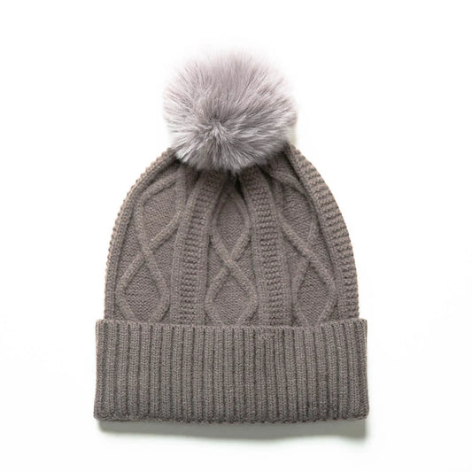Karen Beanie Hat Gray