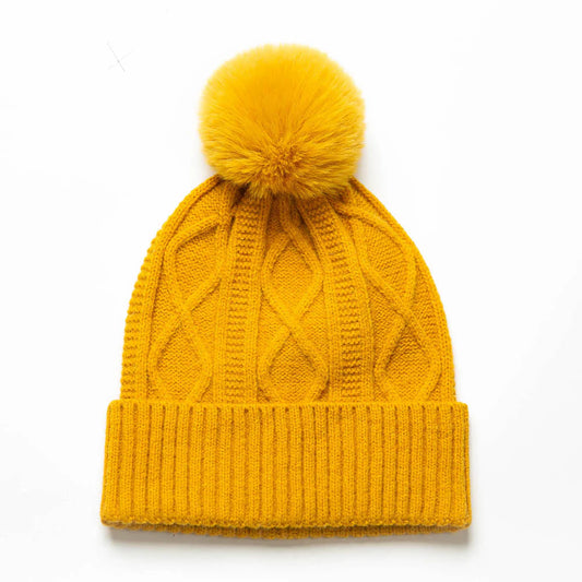 Karen Beanie Hat Mustard Yellow