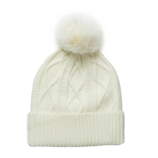 Karen Beanie Hat White