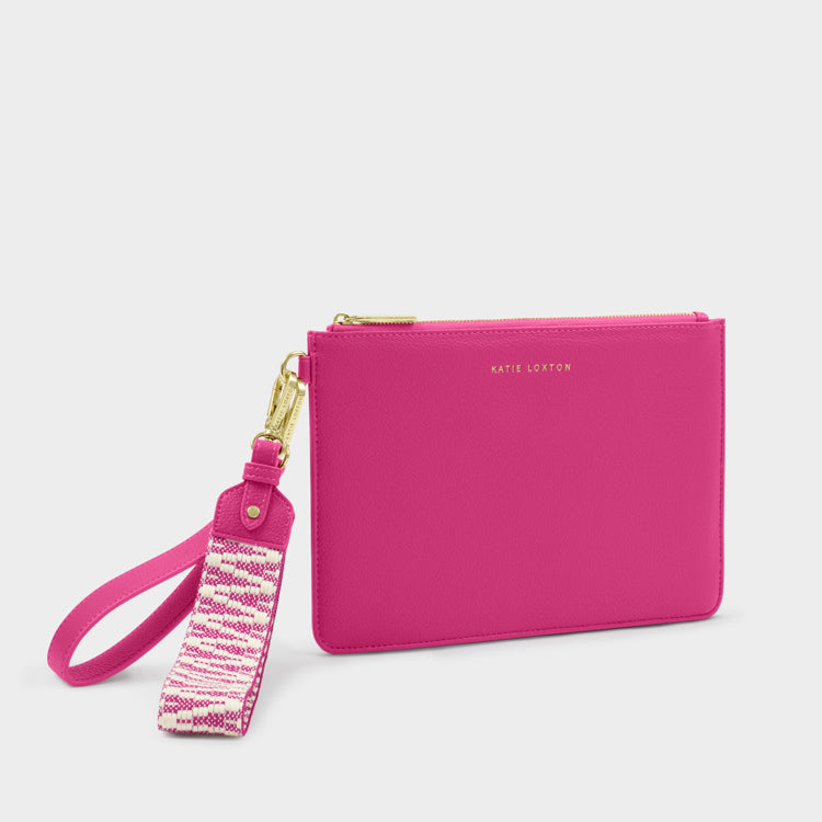 Hallie Wristlet Pouch Fuchsia