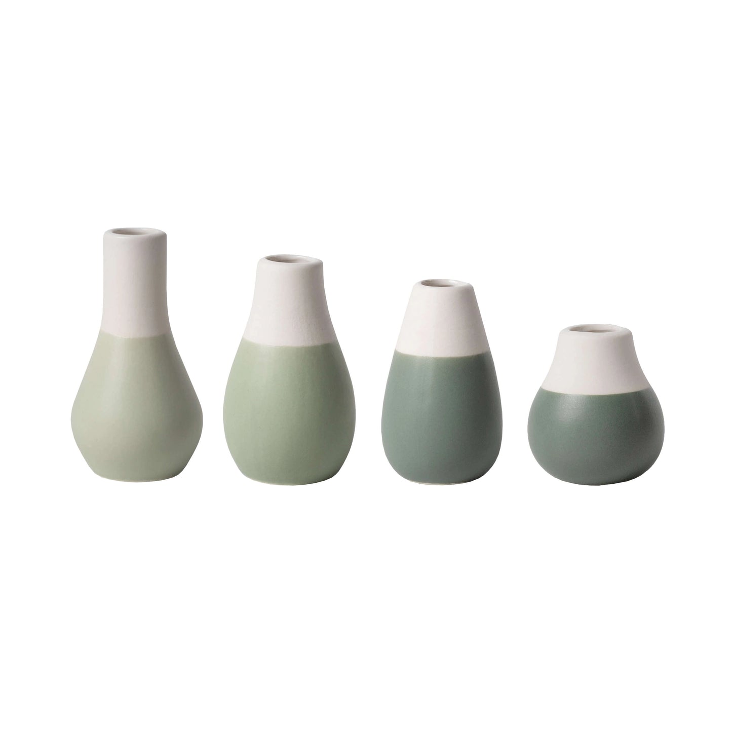 Shades of Green Two-Tone Mini Vase
