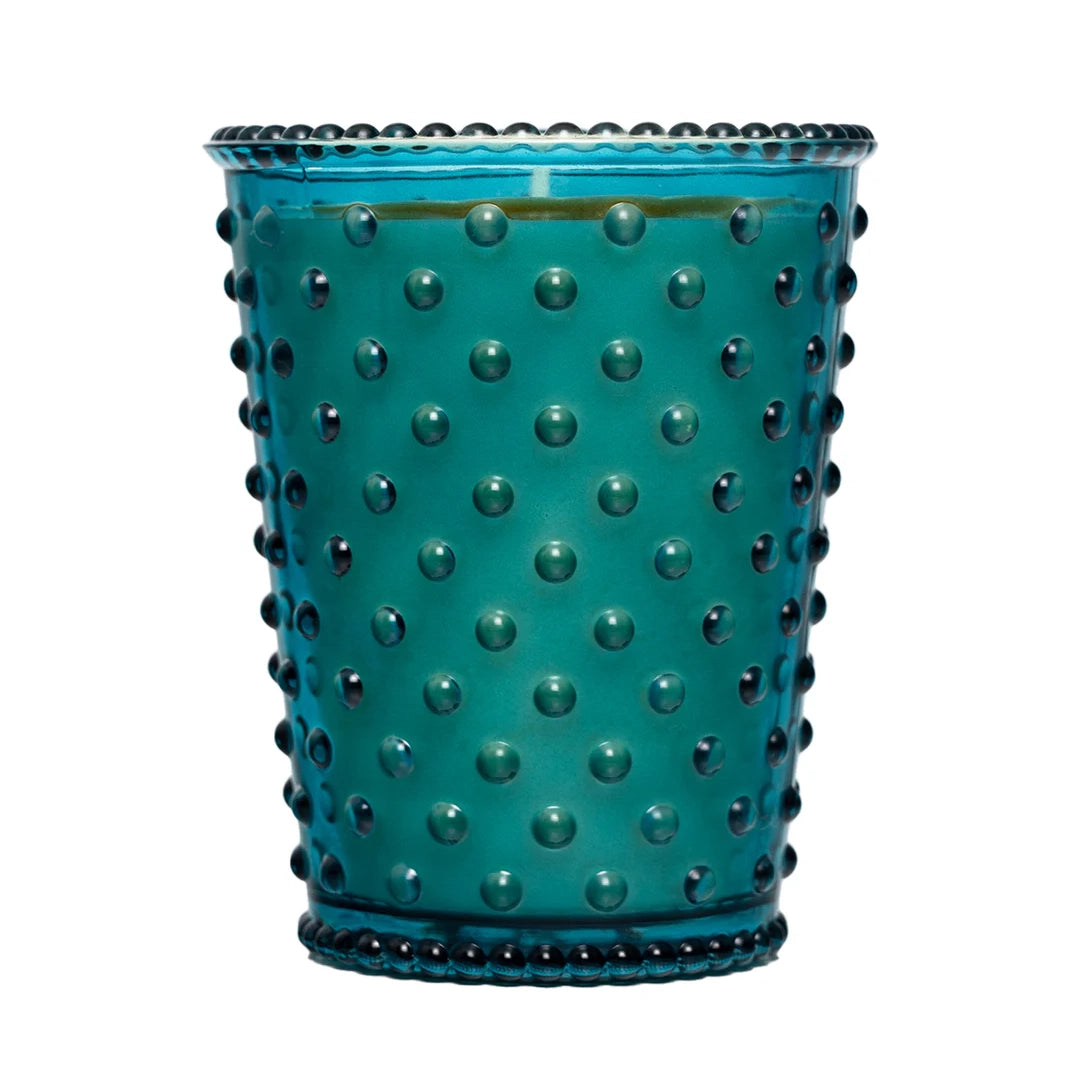 Spanish Lime Hobnail Glass Candle