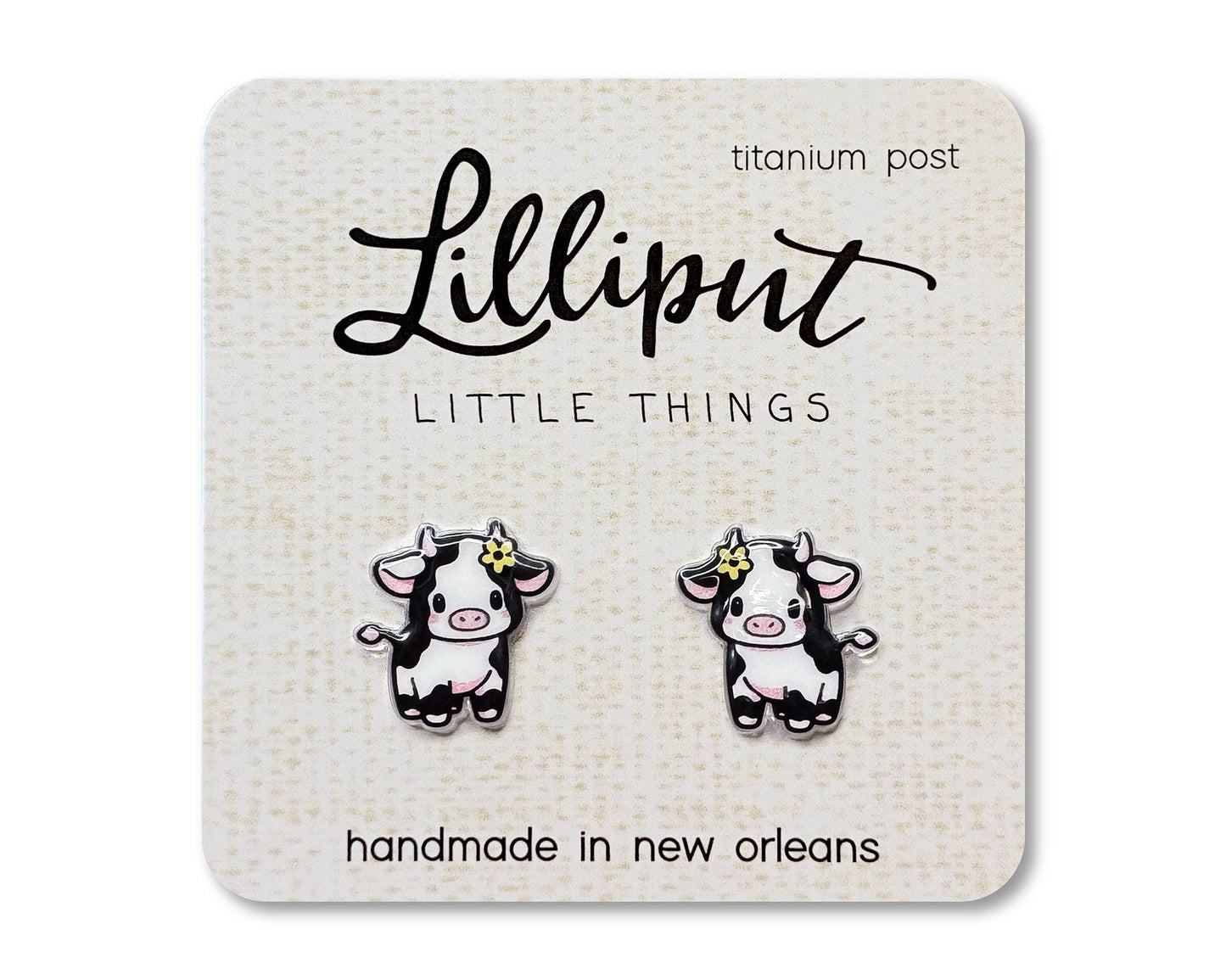 Lillipiut Baby Cow Earrings