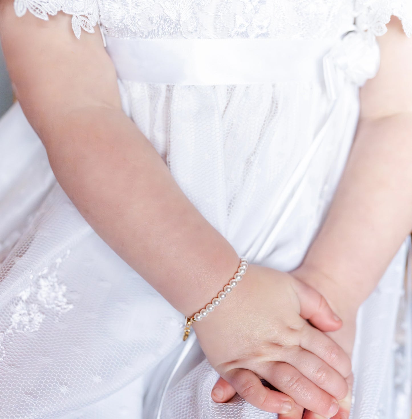 Aubrey 14K Gold-Plated Pearl Baby Bracelet