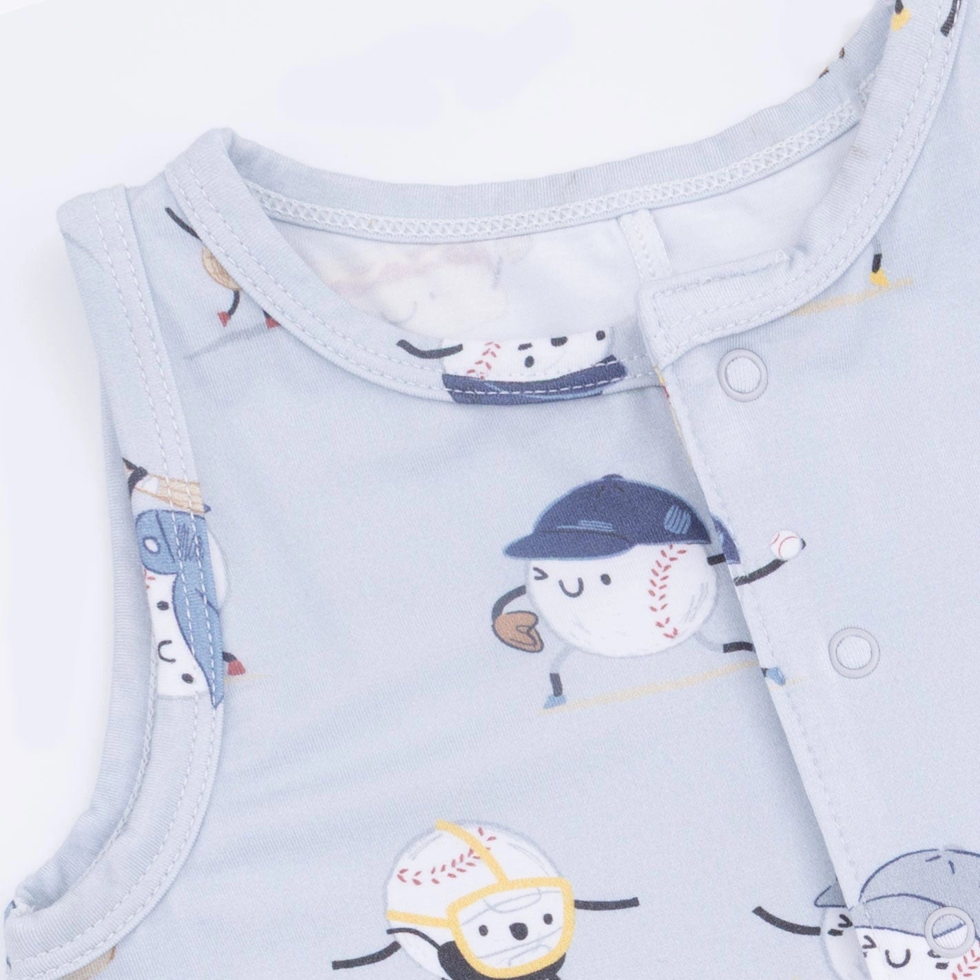 Baseballs Playing Baseball Sleeveless Shortie Romper