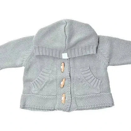 Grey Baby Knit Hoodie