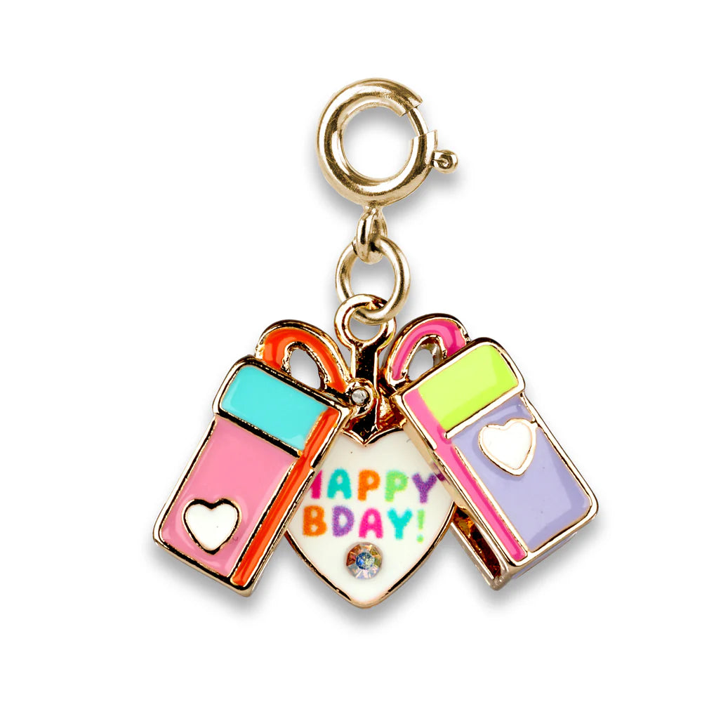 Gold Surprise Inside B-Day Gift Charm