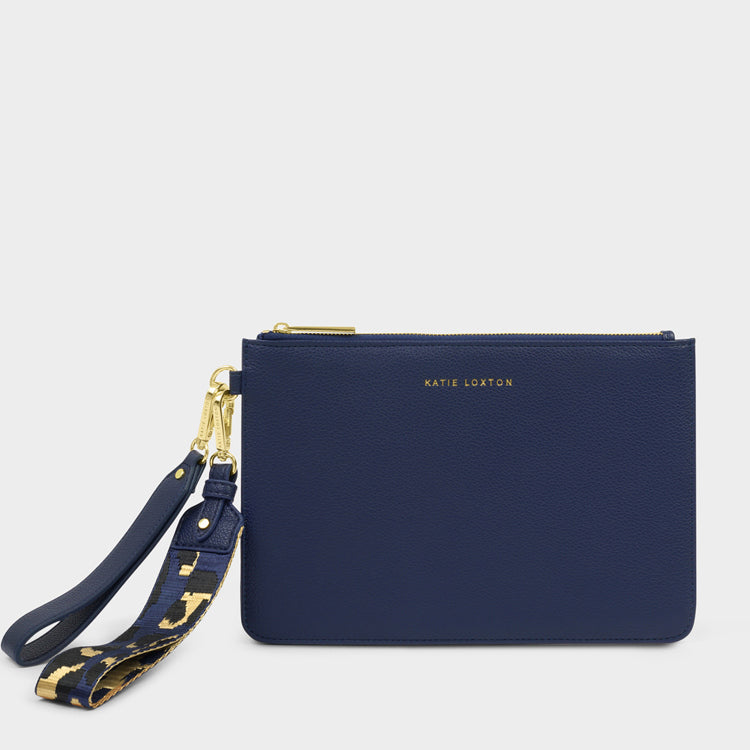 Hallie Wristlet Pouch Midnight Blue