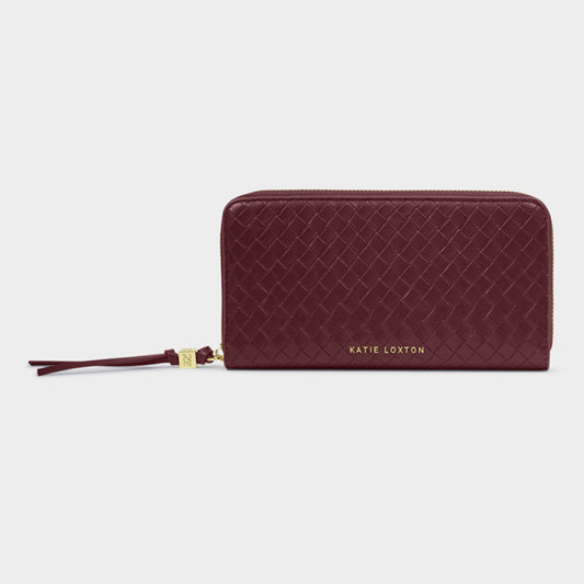 Nova Cherry Woven Texture Large Wallet/Clutch